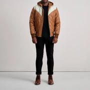 Norman Jacket Tan Puffer Jacket – alternate product view 3