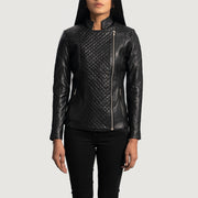 
Orient Grain Καπιτονέ Μαύρο Δερμάτινο Μπουφάν Biker Γυναικείο in Black Sheepskin Leather - Μπροστινή όψη & εφαρμοστή σιλουέτα | Αγορά online