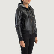 
Rebella Hooded Δερμάτινο Μπουφάν Bomber Γυναικείο – alternate product view 2