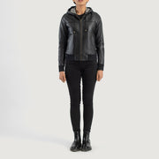 
Rebella Hooded Δερμάτινο Μπουφάν Bomber Γυναικείο – alternate product view 3
