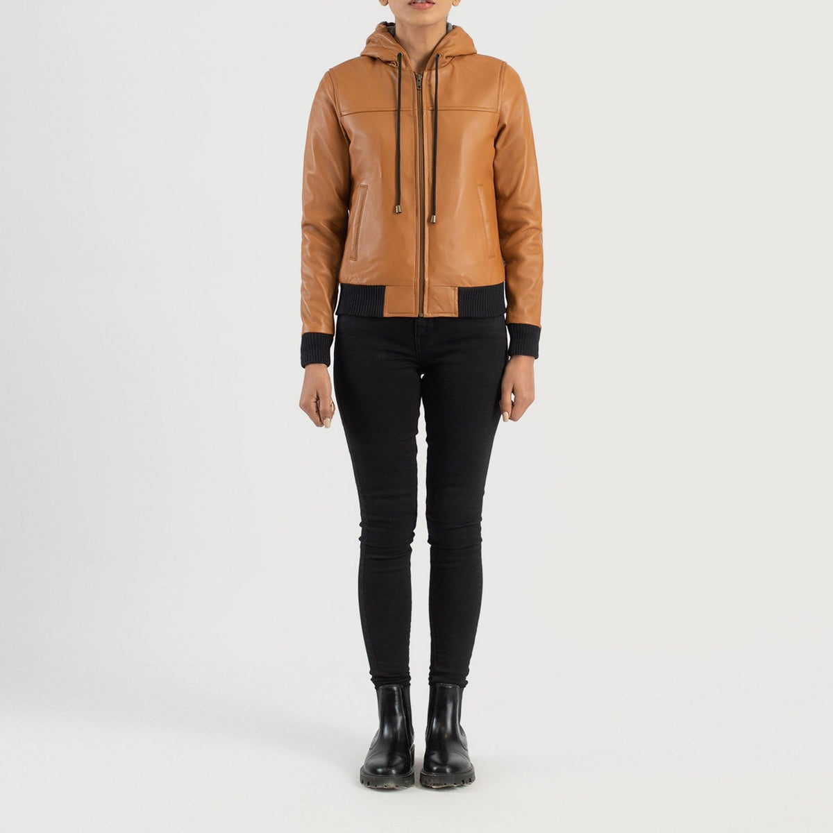 
Rebella Hooded Δερμάτινο Μπουφάν Bomber Γυναικείο – alternate product view 3