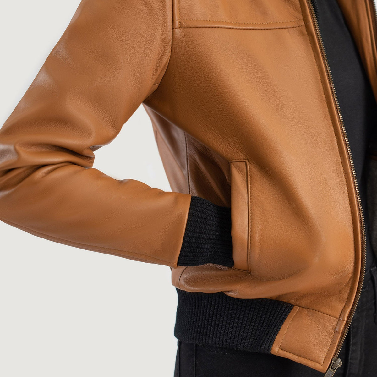 
Rebella Hooded Δερμάτινο Μπουφάν Bomber Γυναικείο – alternate product view 6