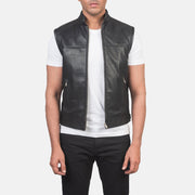 
Roland Μαύρο Leather Biker Vest Ανδρικό in Black Cowhide &Amp; Sheepskin Leather - Μπροστινή όψη & εφαρμοστή σιλουέτα | Αγορά online