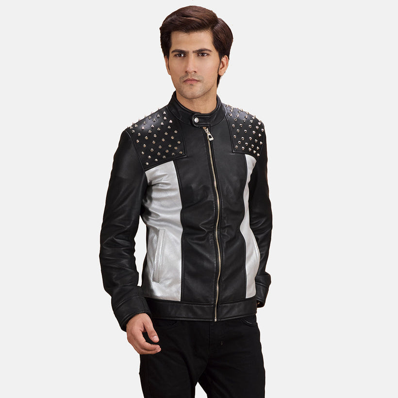 Shapron με Τρουκς Δερμάτινο Μπουφάν Biker Ανδρικό