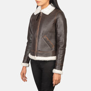 
Sherilyn B-3 Μαύρο Δερμάτινο Μπουφάν Bomber Γυναικείο – alternate product view 2