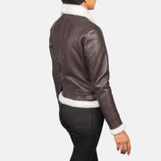 
Sherilyn B-3 Μαύρο Δερμάτινο Μπουφάν Bomber Γυναικείο – alternate product view 5
