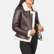 
Sherilyn B-3 Μαύρο Δερμάτινο Μπουφάν Bomber Γυναικείο – alternate product view 6