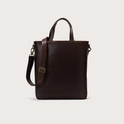 
The Poet Vintage Brown Leather Tote Bag For Men & Women in Vintage Brown Full-Grain Leather - Full Exterior Μπροστινή όψη & εφαρμοστή σιλουέτα | Αγορά online