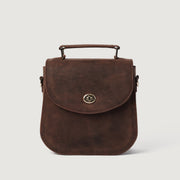 
The Sandra Vintage Distressed Brown Leather Saddle Bag For Women - Δομημένο πλαϊνό προφίλ με βάθος και χωρητικότητα