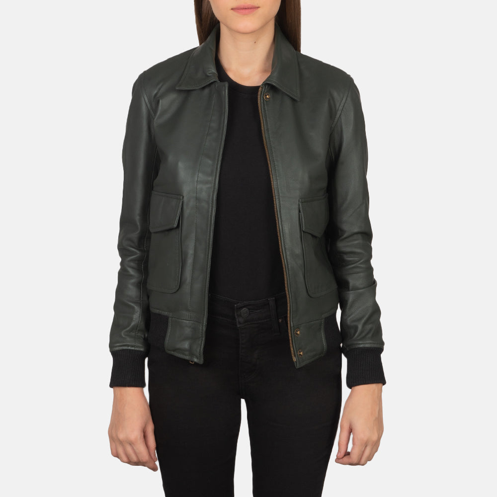 Westa A-2 Leather Bomber Jacket – alternate product view 1